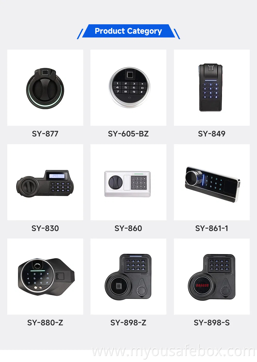 Touch Screen & Knob High-End Safe Electronic Lock